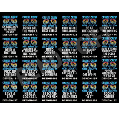 Most Likely To Cruise Crew 288 Quotes Matching Family T Shirts, Funny Cruise Trip Matching Shirts For Family ET0584