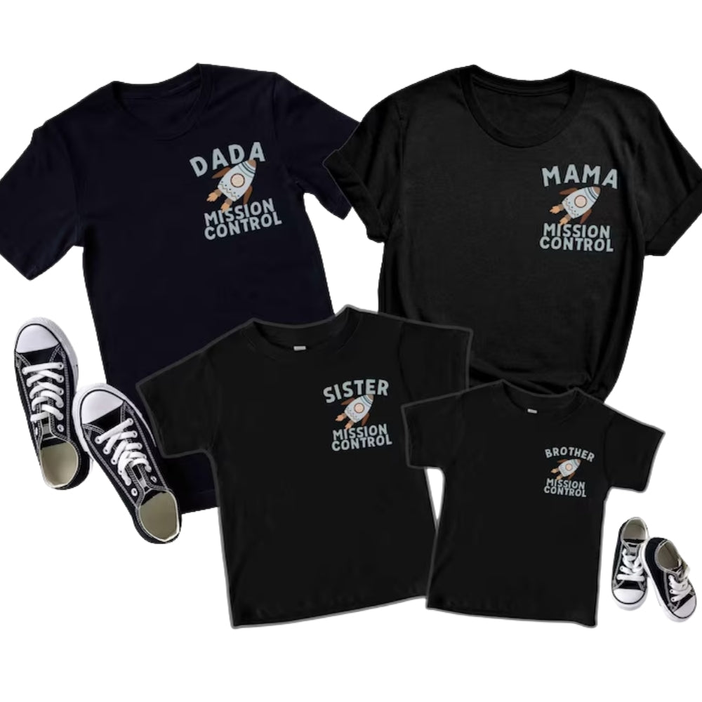 Astronaut Custom Matching First Birthday Family T Shirts, Custom Space First Birthday Family Shirts ET0316