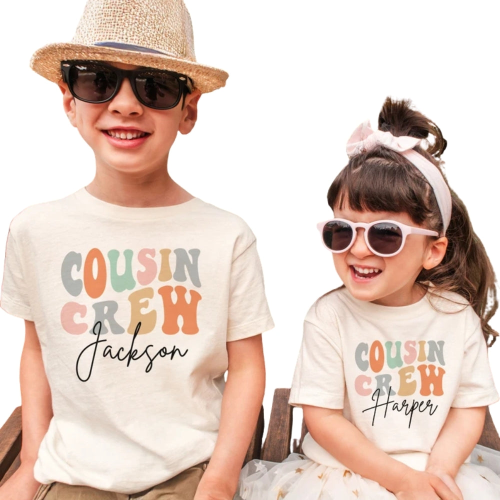 Custom Cousin Crew Retro Matching T Shirts With Name, Personalized Matching Cousin Shirts ET0192