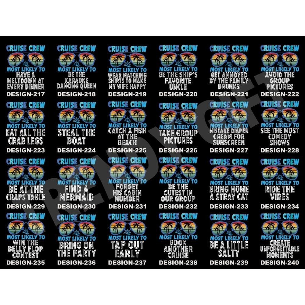 Most Likely To Cruise Crew 288 Quotes Matching Family T Shirts, Funny Cruise Trip Matching Shirts For Family ET0584