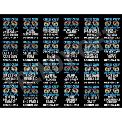 Most Likely To Cruise Crew 288 Quotes Matching Family T Shirts, Funny Cruise Trip Matching Shirts For Family ET0584
