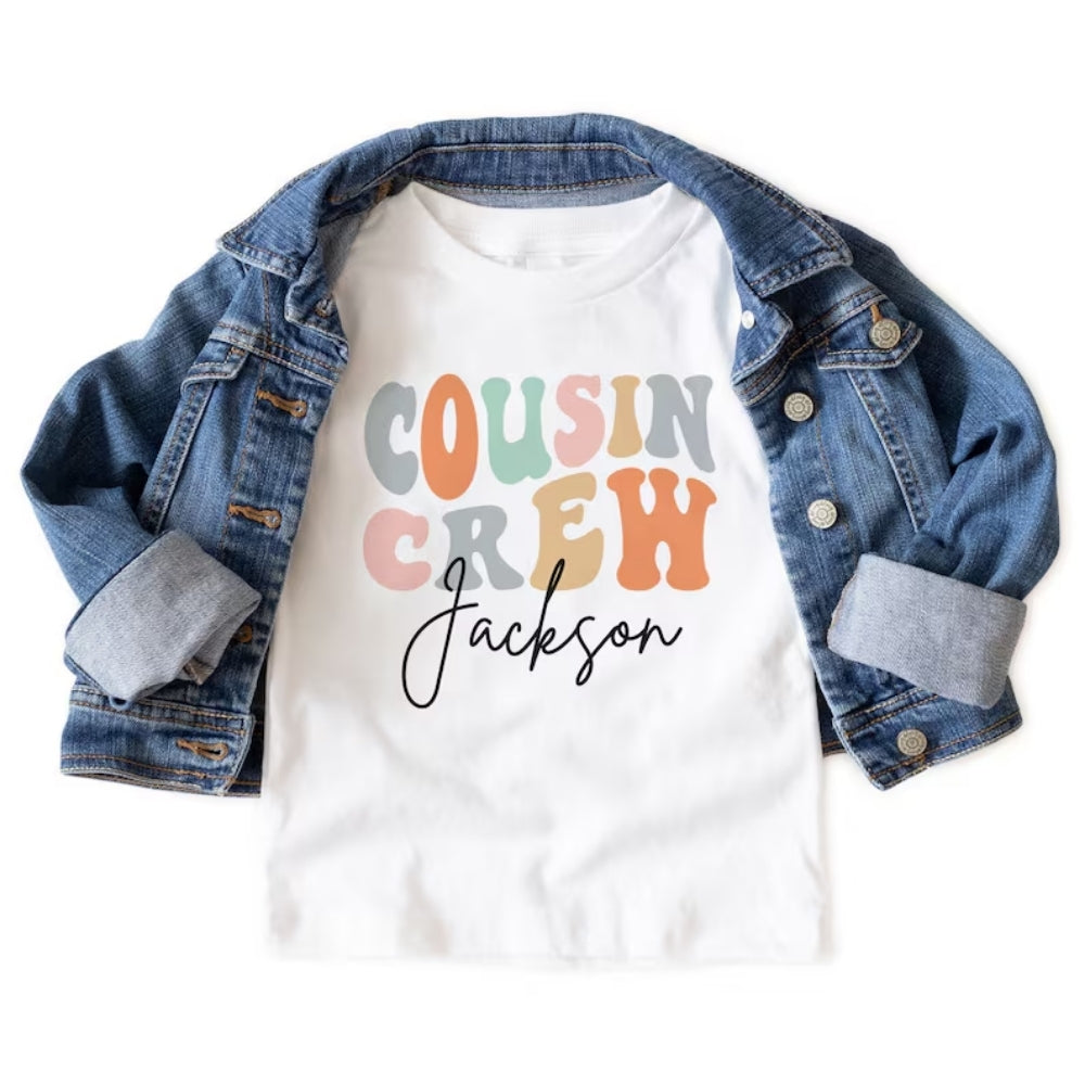 Custom Cousin Crew Retro Matching T Shirts With Name, Personalized Matching Cousin Shirts ET0192