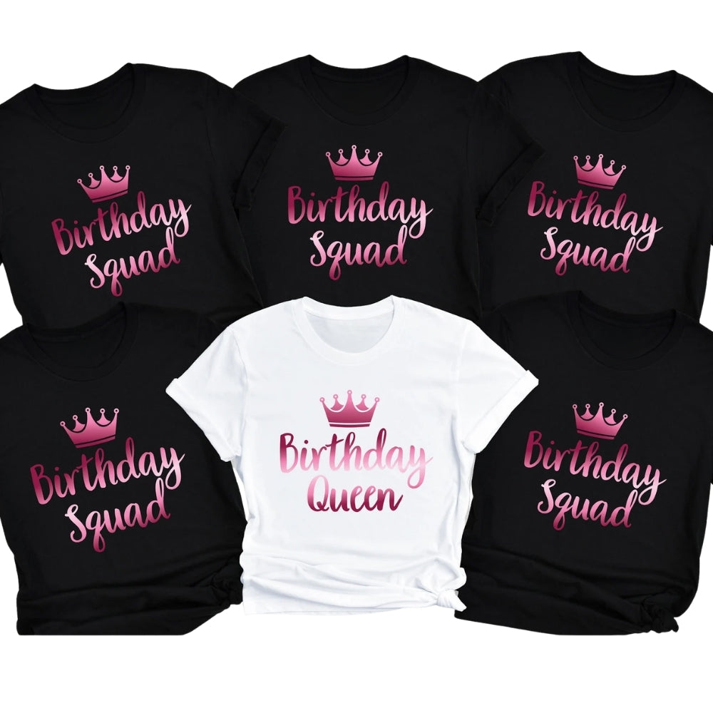 Matching Birthday Queen Family T Shirts, Family Birthday Squad Matching Shirts ET0467