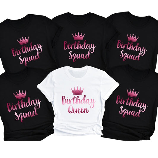 Matching Birthday Queen Family T Shirts, Family Birthday Squad Matching Shirts ET0467