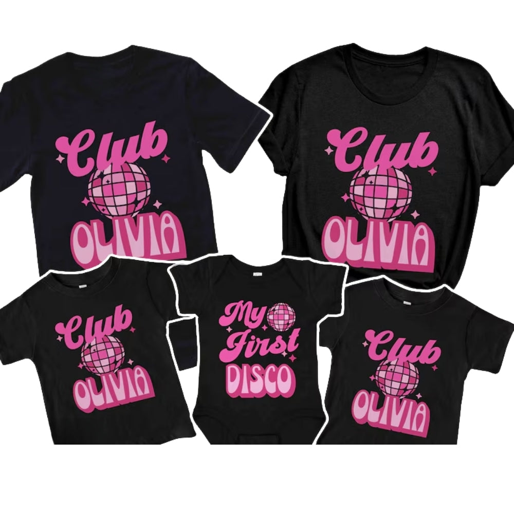 It's My First Disco Matching First Birthday Family T Shirt, Disco Club 1st Birthday Family Shirts ET0317