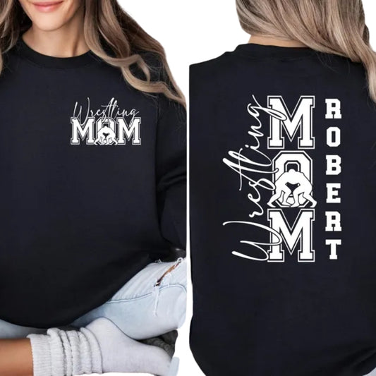 Custom Wrestling Mom Sweatshirt, Custom Wrestling Sweatshirt For Mama Mother 2D0702