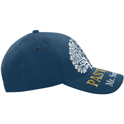 Pastor Preacher Teacher Shepherd Obedience Righteousness Custom Name Blue Baseball Cap, Custom Pastor Cap Hat CP0579
