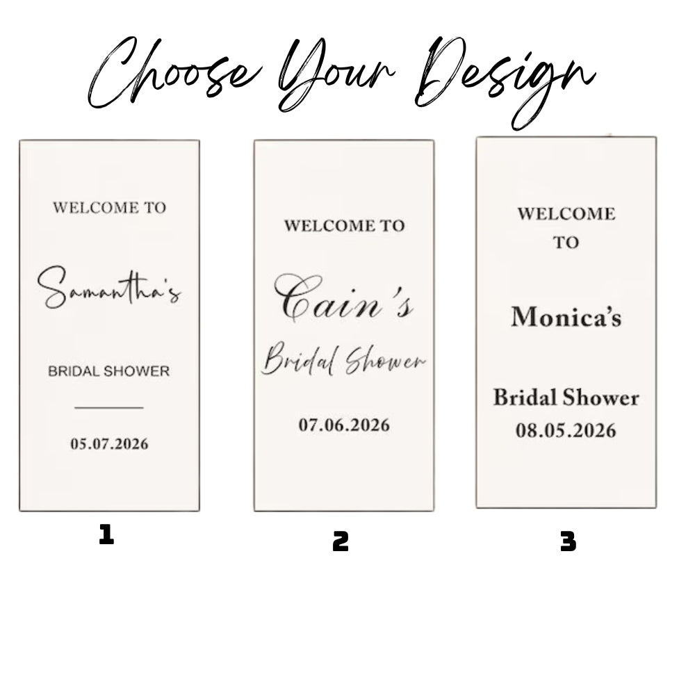 Bridal Shower Personalized Lace Welcome Sign Banner, Custom Lace Bridal Shower Welcome Banner WD0241