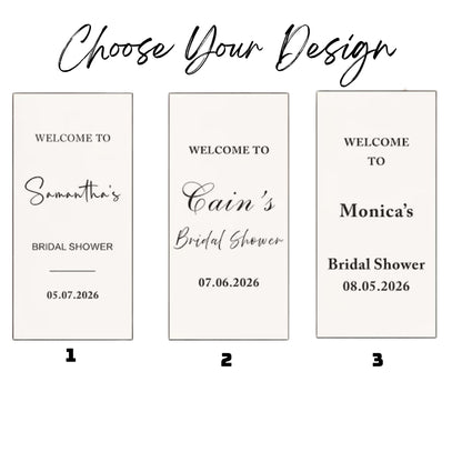Bridal Shower Personalized Lace Welcome Sign Banner, Custom Lace Bridal Shower Welcome Banner WD0241