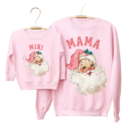 Mama And Mini Santa Claus Sweatshirt Matching, Christmas Mommy And Kids Sweatshirt ET1443