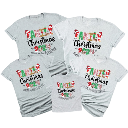 Custom Family Christmas Making Memories Together Matching T Shirt, Custom Christmas Family Shirts ET1177