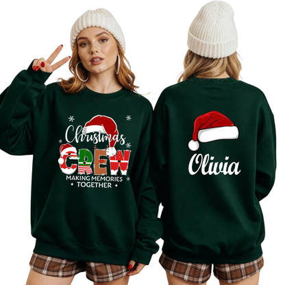 Christmas Crew Making Memories Together Custom Name Maching Family Sweatshirt, Personalized Matching Christmas Crew Sweater ET1690