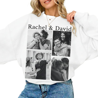 Custom Couples Photo Collage Sweatshirt, Custom Valentine's Day Sweatshirt 2D0854