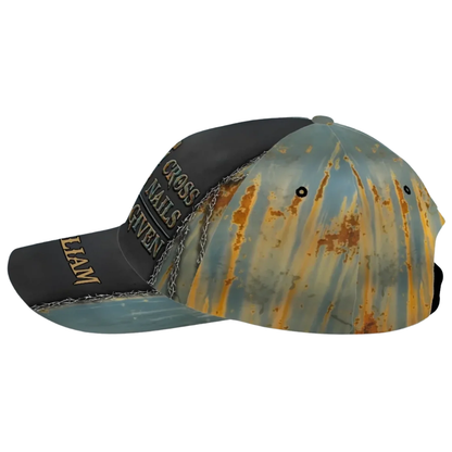 1 Cross 3 Nails 4 Given Custom Name Christian Baseball 3D Cap, Personalized Christian Faith Cap Hat CP0553