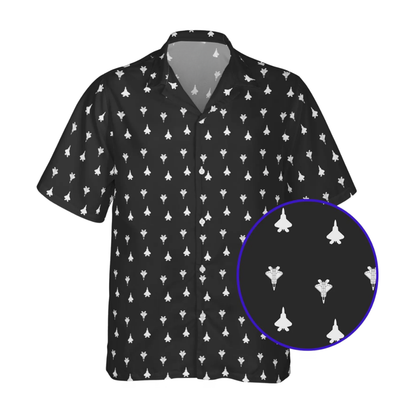 F22 Raptor Aircraft Hawaiian Shirt For Men, Fighter Airplane Hawaiian Shirt HE0787
