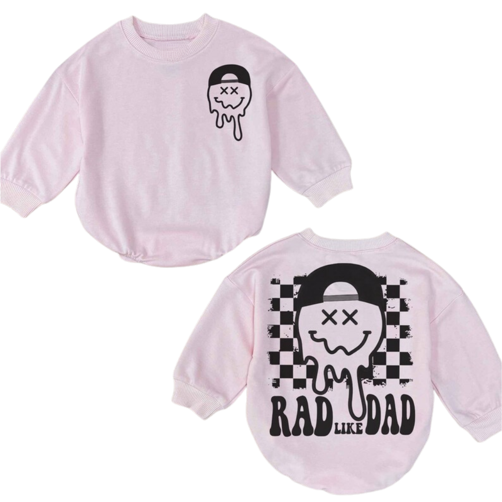 Rad Like Dad Baby Romper Sweatshirt, Funny Dad Romper Baby Sweatshirt BB0499