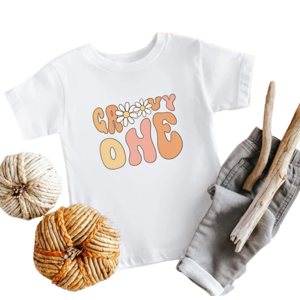 Custom Matching Groovy Retro Flower Family T Shirts, Custom Retro Floral Shirts For Family ET0318