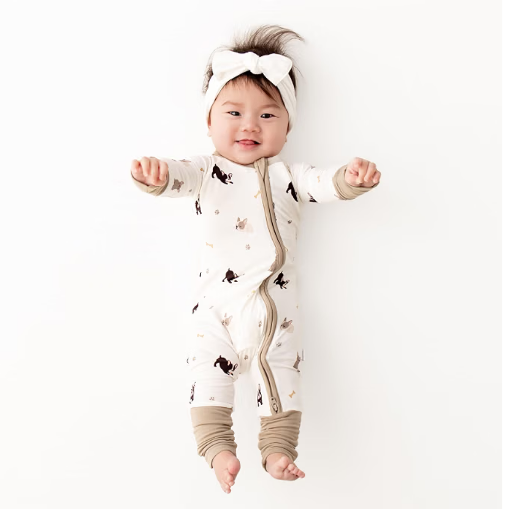 Bulldog Lover Baby Romper Convertible Zippy Romper, Bulldog Baby Romper Convertible BB0633