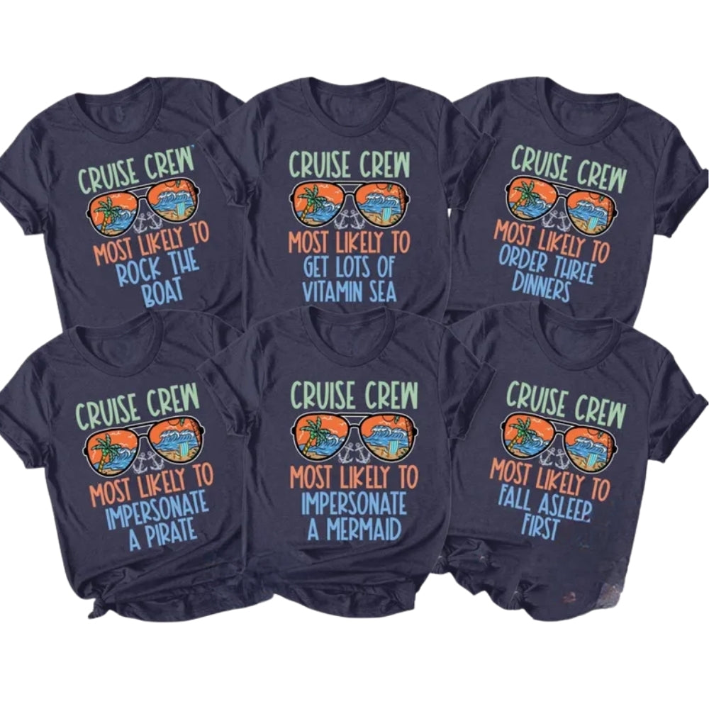 Most Like To Cruise Matching Family T Shirts, Funny Cruise Vacation Shirts For Family ET0195