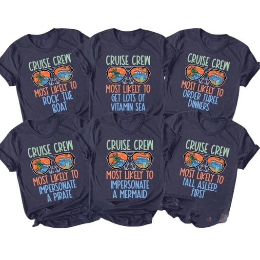 Most Like To Cruise Matching Family T Shirts, Funny Cruise Vacation Shirts For Family ET0195