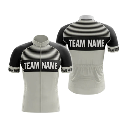 Custom Black Grey Cycling Team Short Sleeve Jersey For Men, Custom Cycling Jerseys CG0514