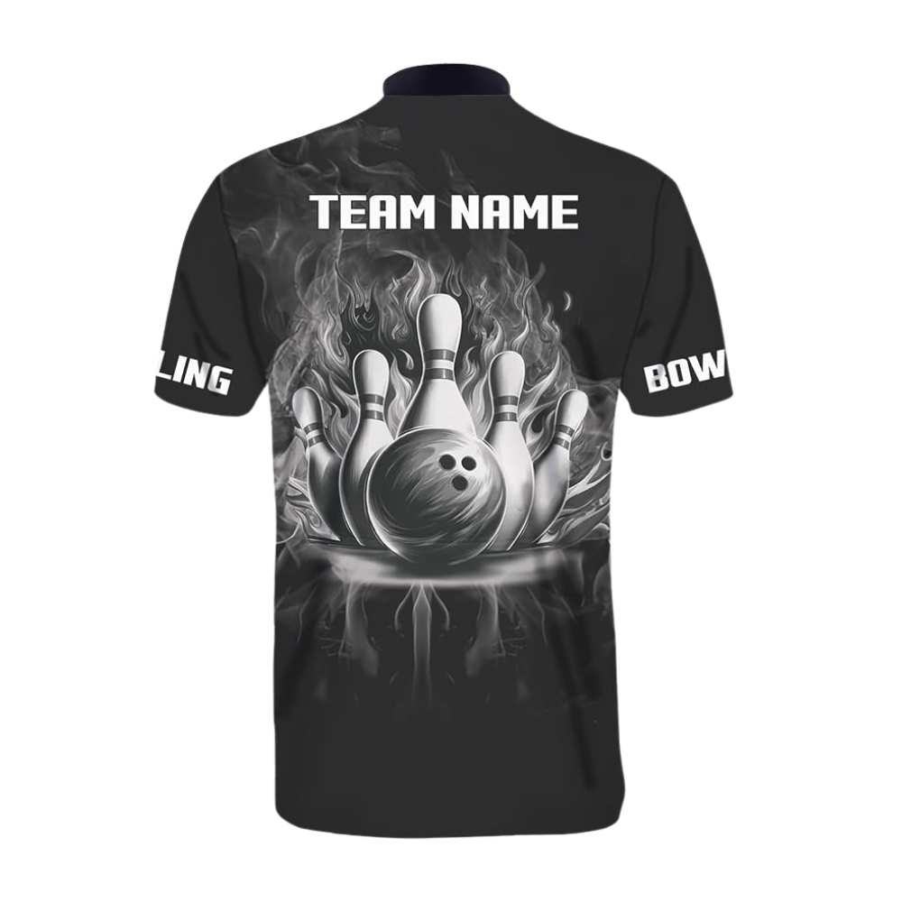 Custom Wolf Black Bowling Jersey For Men, Custom Wolf Team Bowling Shirt BZ0944
