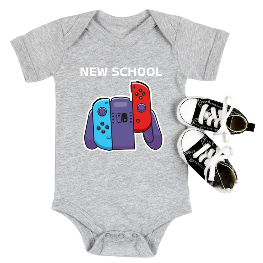 Old School New School Matching Father And Son Game T Shirt, Matching Gamer Dad Son Shirts ET1008
