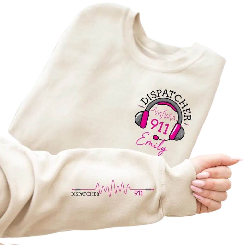 Custom 911 Dispatcher Sweatshirt, Custom 911 Operator Sweatshirt 2D0658