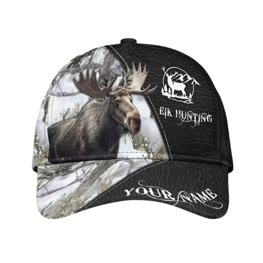 Custom Moose Elk Hunting 3D Baseball Cap, Custom Deer Hunting Hats Caps For Hunters CP0072