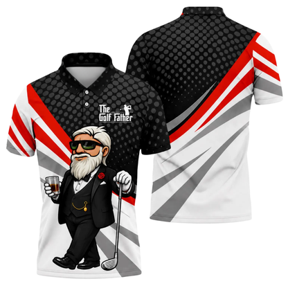 The Golf Father Funny Old Man Golf Polo Shirt, Father's Day Golf Shirts GE0483