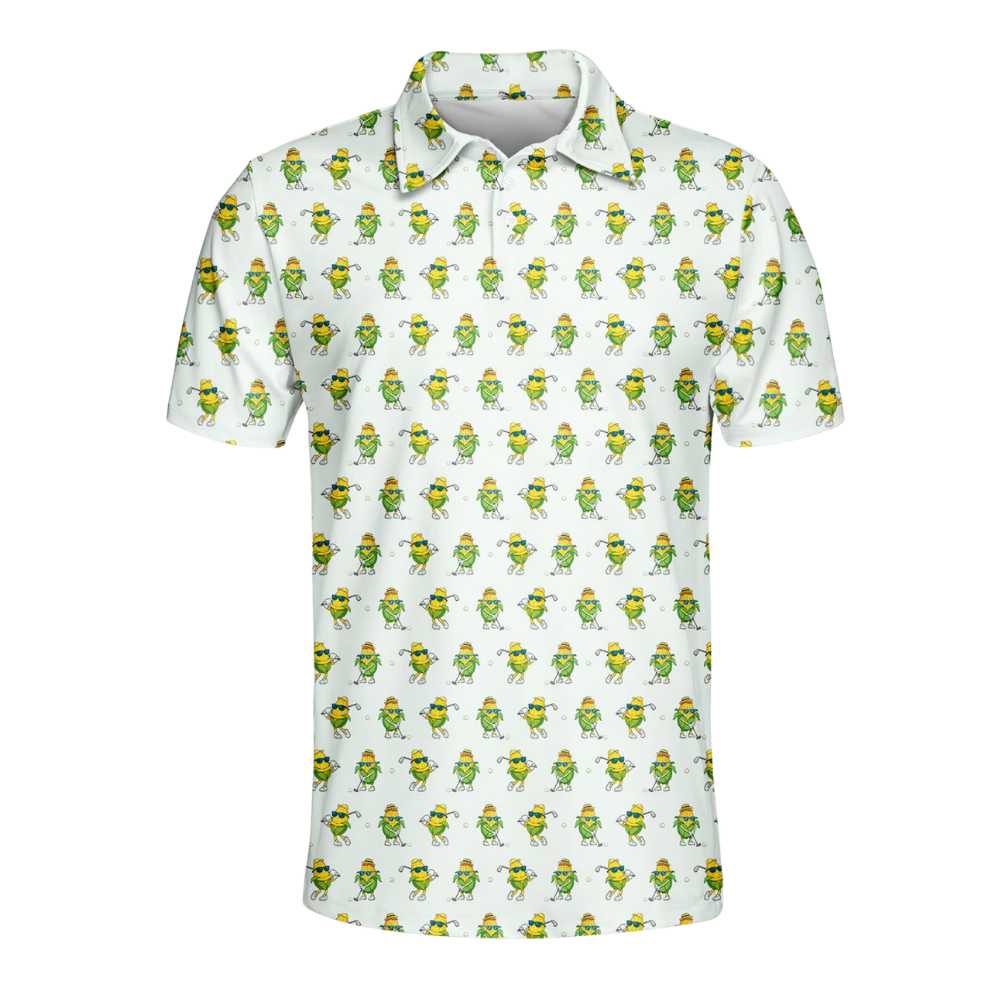 Men's Funny Corn Golf Polo Shirt, Corn Golf Shirts GE0563