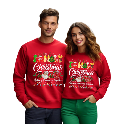 Family Christmas Making Memories Togther Matching Sweashirt, Personalized Christmas Family Sweatshirts ET1342
