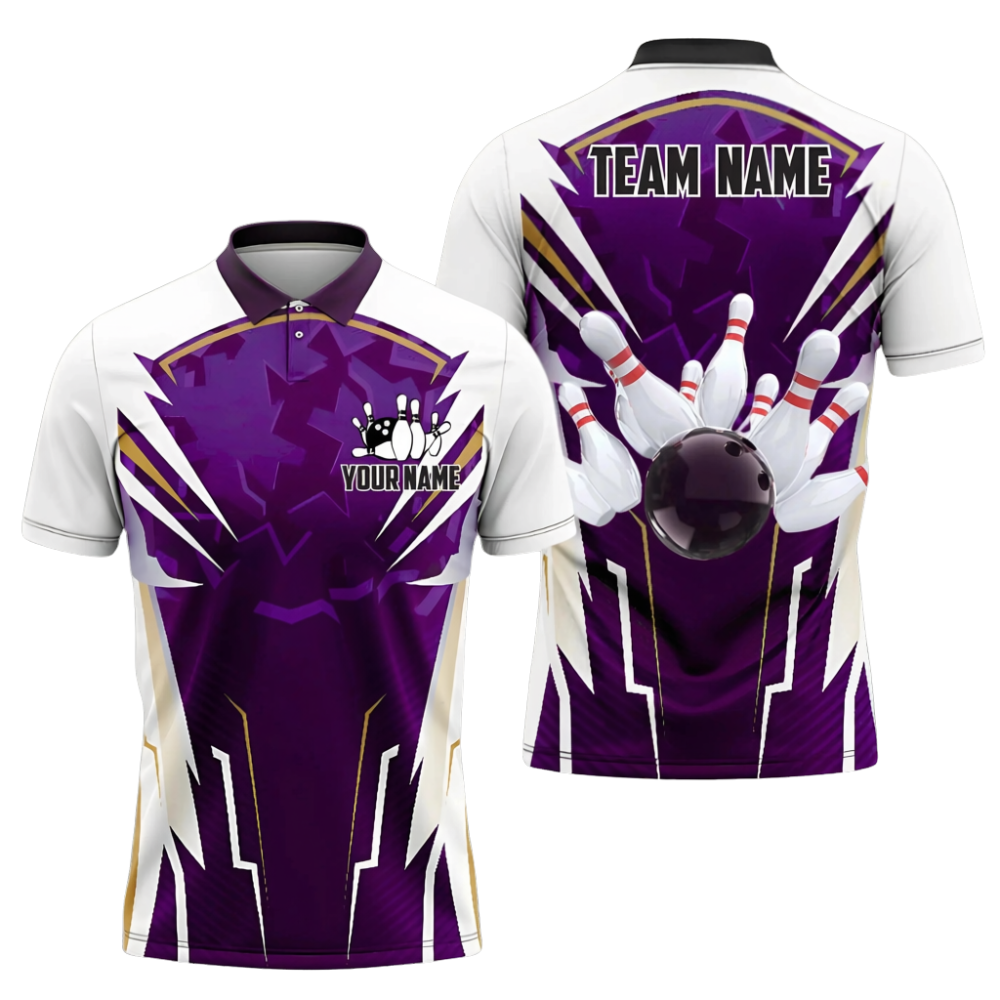 Custom Team Maroon Red Bowling Polo Shirt For Men, Custom Bowling Shirt BZ0693