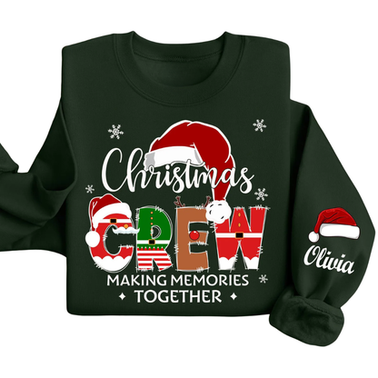 Christmas Crew Making Memories Together Custom Name Maching Family Sweatshirt, Personalized Matching Christmas Crew Sweater ET1690