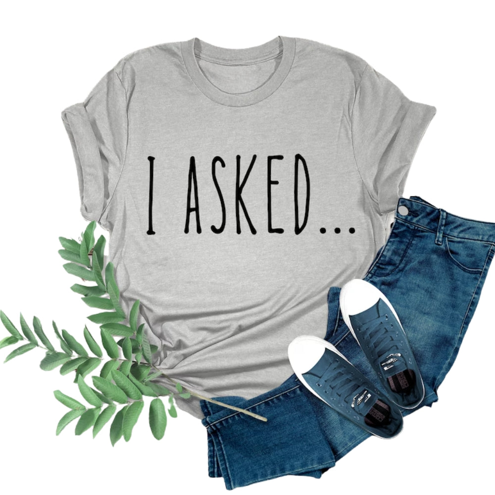 I Asked I Said Yes Matching Engagement Couple T Shirts, Engagement Announcement His And Her Matching Shirts ET0913