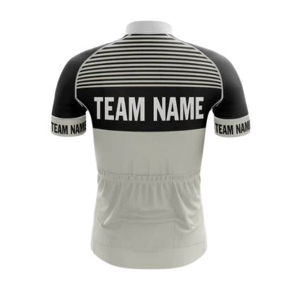 Custom Black Grey Cycling Team Short Sleeve Jersey For Men, Custom Cycling Jerseys CG0514