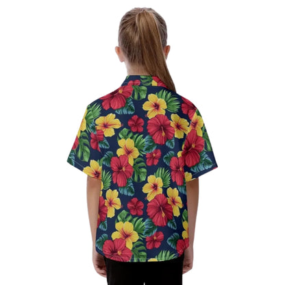 Matching Hibiscus Family Hawaiian Shirts, Floral Matching Hawaiian Family Shirts ET0901
