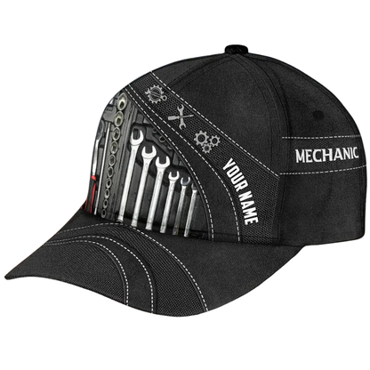 Custom Mechanical Tools Baseball Cap 3D Printed, Personalized Mechanic Hat With Name CP0546