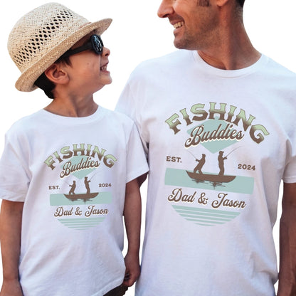 Fishing Buddies Matching Dad And Son T Shirts, Matching Family Fishing Shirts ET0588