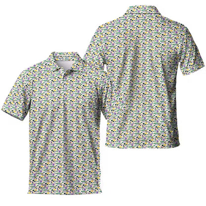 Masks Kiss Carnival Mardi Gras Golf Polo Shirt For Mens, Mardi Gras Golf Shirts GE0247