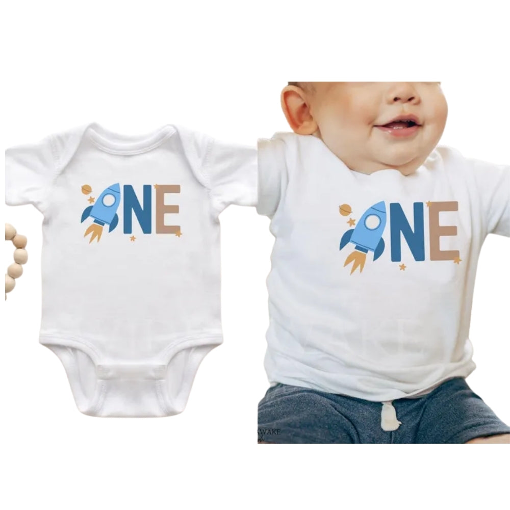 Custom Astronaut Matching First Birthday Family T Shirts, Custom 1st Birthday Matching Shirts For Family ET0321