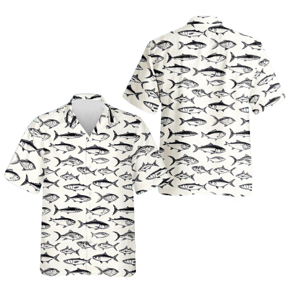 Vintage Fish Hawaiian Shirt For Men Women, Fish Lover Hawaiian Shirt HE0792