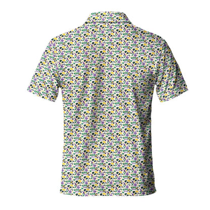 Masks Kiss Carnival Mardi Gras Golf Polo Shirt For Mens, Mardi Gras Golf Shirts GE0247
