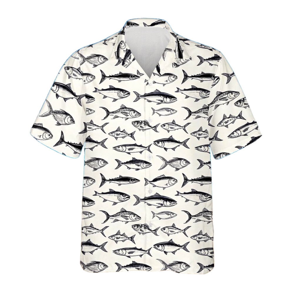 Vintage Fish Hawaiian Shirt For Men Women, Fish Lover Hawaiian Shirt HE0792