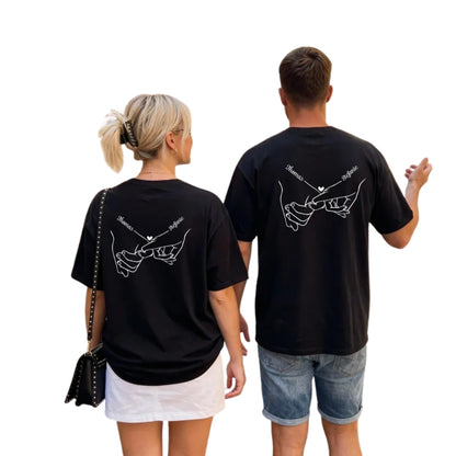 Custom Couple Name Anniversary Matching T Shirt, Personalized Matching His And Her Shirts ET0741