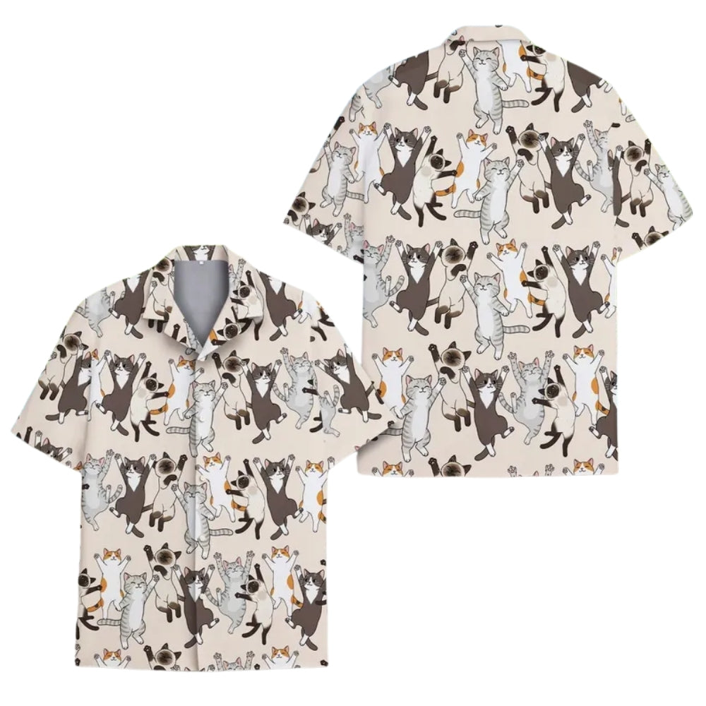 Funny Cat Men And Women Hawaiian Shirt, Cat Lover Hawaiian Shirts HE0310