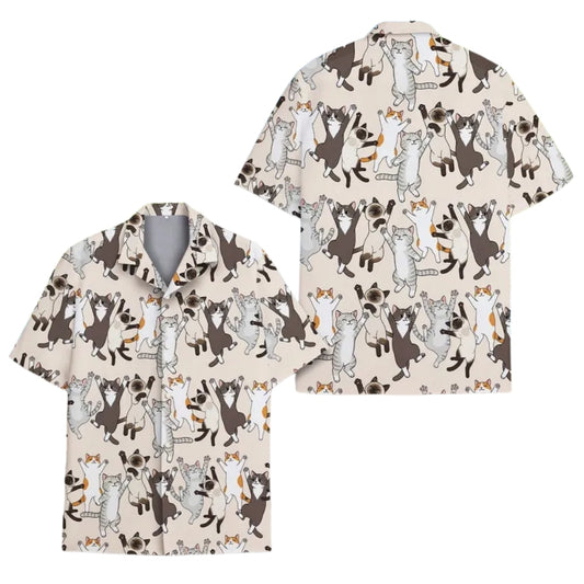 Funny Cat Men And Women Hawaiian Shirt, Cat Lover Hawaiian Shirts HE0310