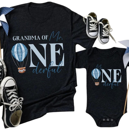 Customized Mr One Derful Matching First Birthday T Shirts For Family, Custom Matching Family 1st Birthday Shirts ET0066