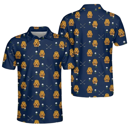 Custom Dog Face Golf Polo Shirt Mens, Custom Photo Pets Golf Shirt GE0584