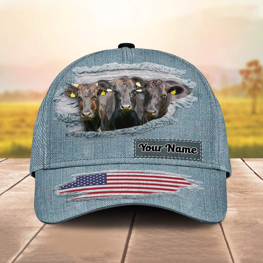Wagyu Jeans Pattern Customized Name Cap CA0084